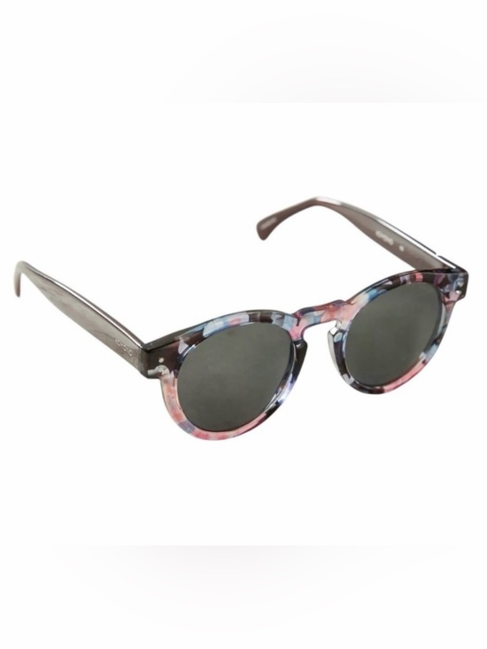 KOMONO Clement Floral Sunglasses NEW pink black round